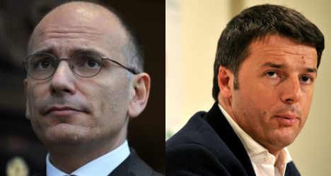 Enrico Letta and Matteo Renzi by Tiziana Fabi AFP